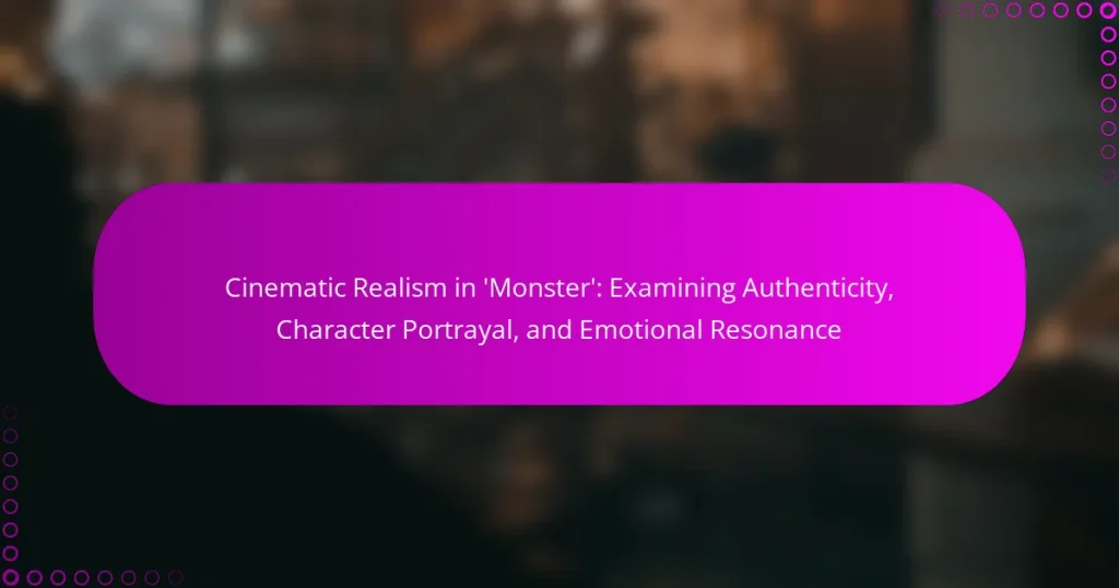 Cinematic Realism in ‘Monster’: Examining Authenticity, Character Portrayal, and Emotional Resonance