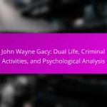 John Wayne Gacy: Dual Life, Criminal Activities, and Psychological Analysis