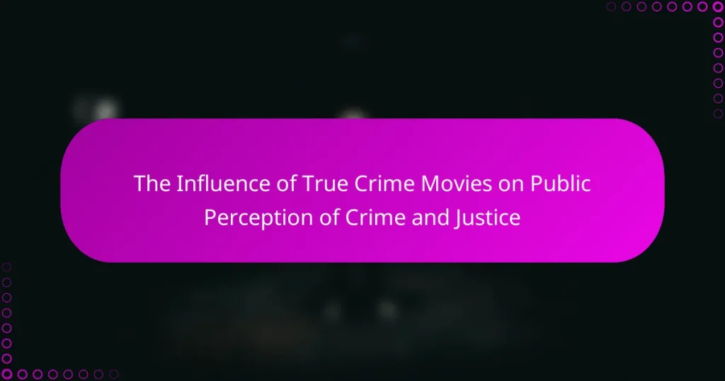The Influence of True Crime Movies on Public Perception of Crime and Justice