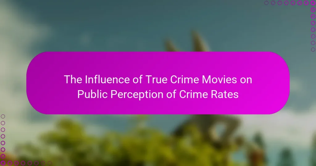 The Influence of True Crime Movies on Public Perception of Crime Rates