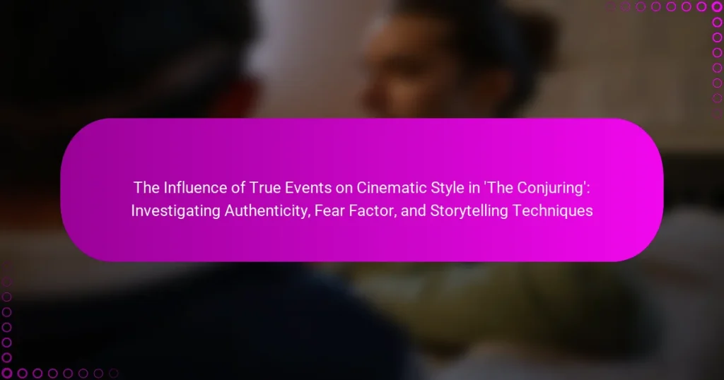The Influence of True Events on Cinematic Style in ‘The Conjuring’: Investigating Authenticity, Fear Factor, and Storytelling Techniques