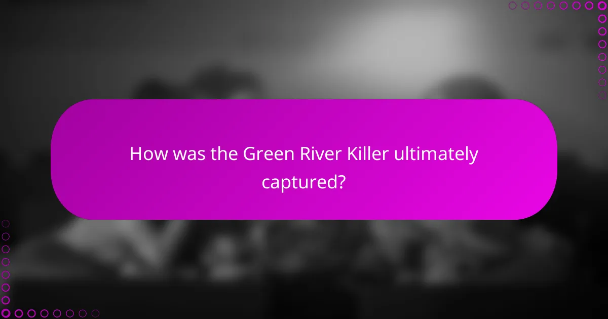 How was the Green River Killer ultimately captured?