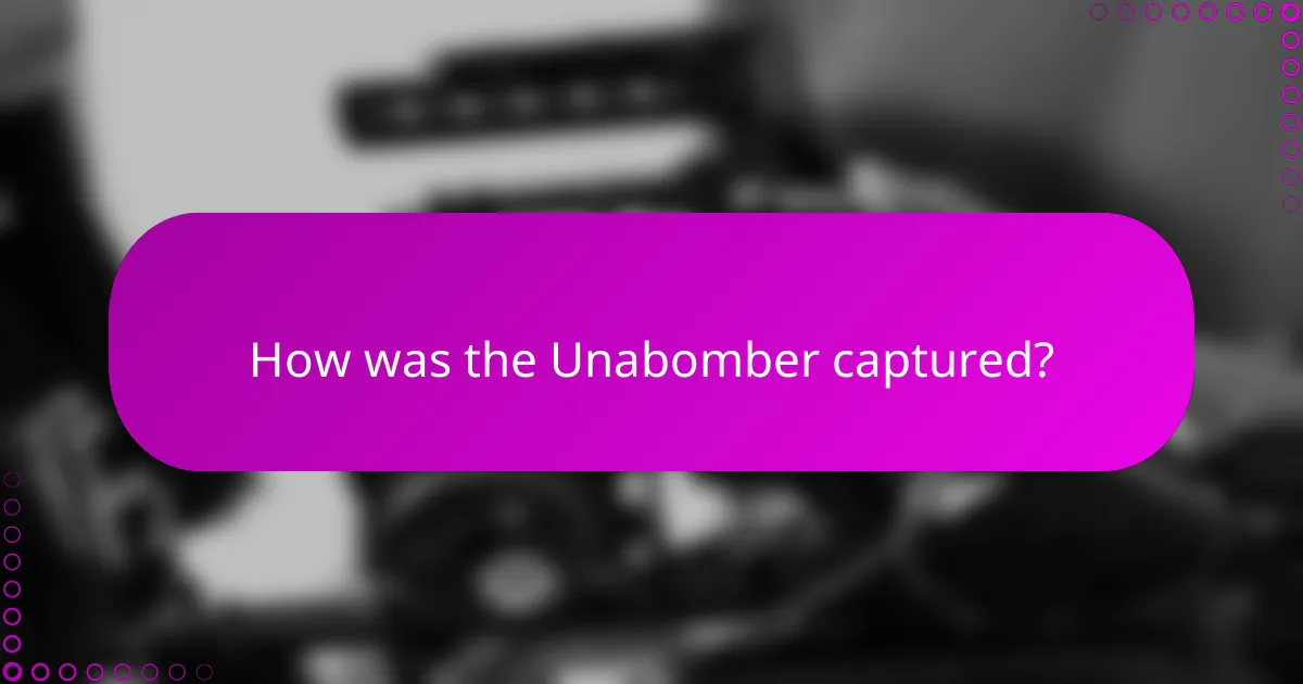 How was the Unabomber captured?