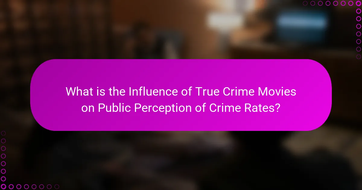 What is the Influence of True Crime Movies on Public Perception of Crime Rates?